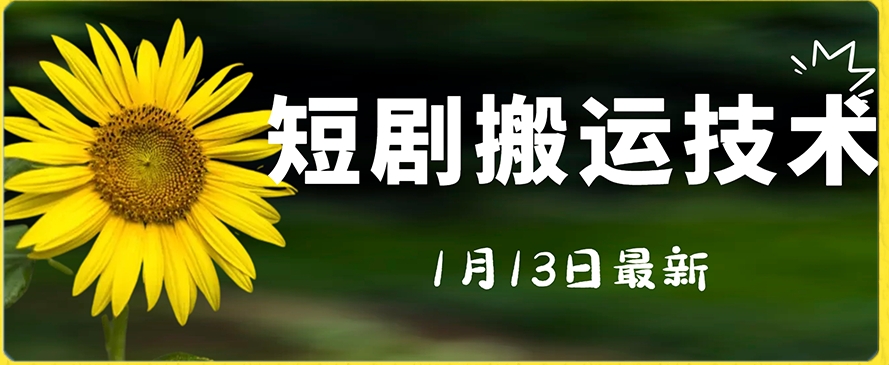 最新短剧搬运技术，电脑手机都可以操作，不限制机型-中赚微课堂-木木源码网