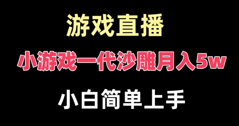 玩小游戏一代沙雕月入5w，爆裂变现，快速拿结果，高级保姆式教学【揭秘】-中赚微课堂-木木源码网