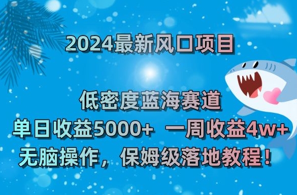 2024最新风口项目，低密度蓝海赛道，单日收益5000+，一周收益4w+！【揭秘】-中赚微课堂-木木源码网