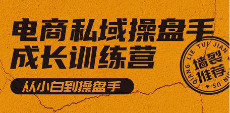 电商私域操盘手成长训练营（自学班），从小白到操盘手-中赚微课堂-木木源码网