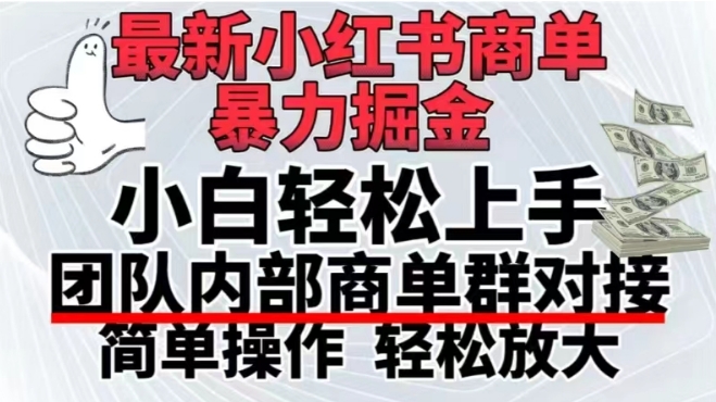 最新小红书商单，暴力掘金，单月稳定变现3W+-中赚微课堂-木木源码网