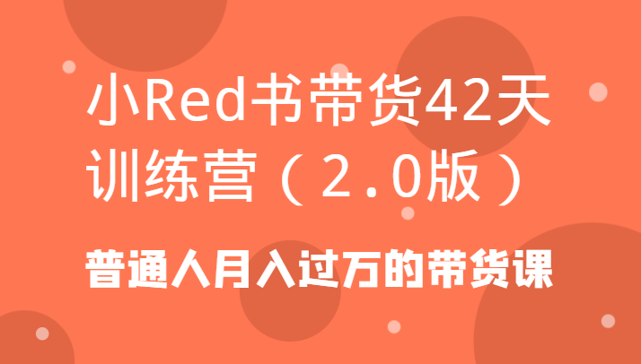 小Red书卖货42天夏令营（2.0版）平常人月入上万的卖货课-木木源码网