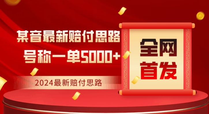 全网首发，2024最新抖音赔付项目，号称一单5000+保姆级拆解【仅揭秘】-中赚微课堂-木木源码网