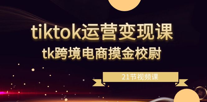 tiktok经营转现课，tk跨境电子商务盗墓者（21节视频课程）-木木源码网