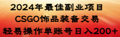 （8941期）2024年最佳副业项目 CSGO饰品装备交易 轻易操作单账号日入200+-木木源码网