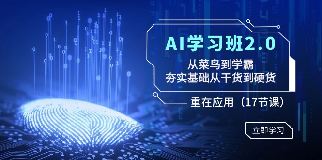 （8964期）AI学习班2.0：从菜鸟到学霸，夯实基础从干货到硬货，重在应用（17节课）-木木源码网