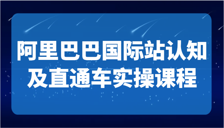 阿里巴巴国际站认知能力及淘宝直通车实操课-国际性房地产逻辑性、国际站运营精准定位、TOP商家运营构思-木木源码网