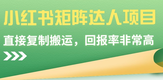 （9019期）小红书矩阵达人项目，直接复制搬运，回报率非常高-木木源码网