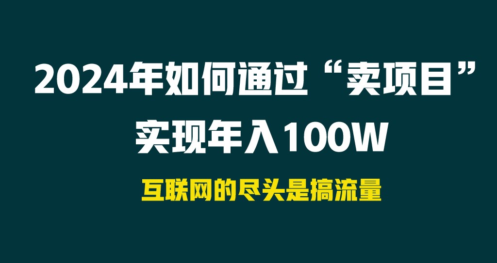 2024年怎样通过“卖项目”完成年收入100W-木木源码网