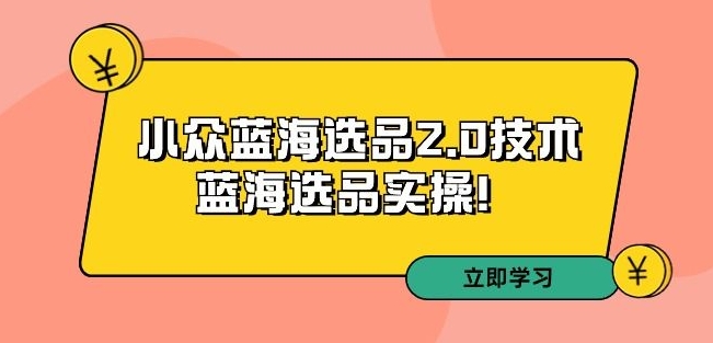 拼多多培训第33期：小众蓝海选品2.0技术-蓝海选品实操！-中赚微课堂-木木源码网