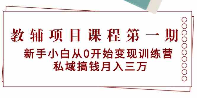 教辅书项目课程第一期：新手入门从0逐渐转现夏令营 公域弄钱月入三万-木木源码网