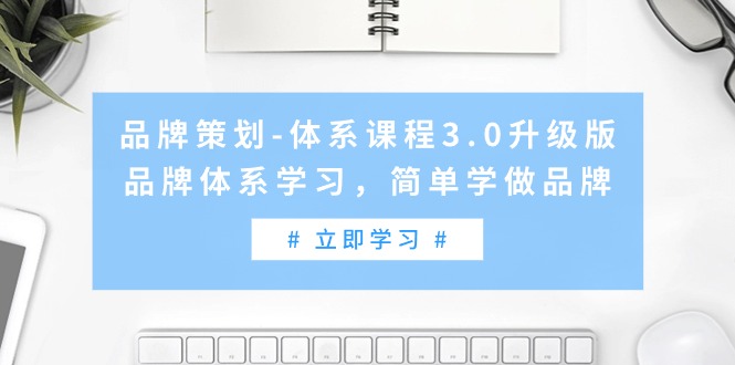 （9284期）品牌策划-体系课程3.0升级版，品牌体系学习，简单学做品牌（高清无水印）-木木源码网