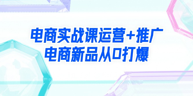 （9313期）电商实战课运营+推广，电商新品从0打爆（99节视频课）-木木源码网