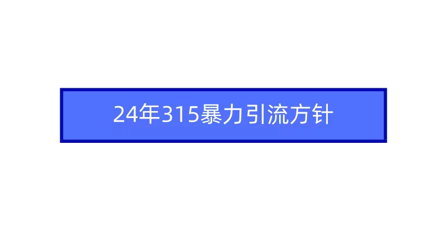 2024年自媒体爆款视频制作，快速涨粉暴力引流方针！-木木源码网