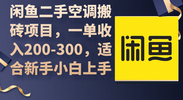 （9539期）闲鱼二手空调搬砖项目，一单收入200-300，适合新手小白上手-木木源码网