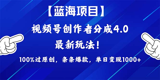 （9777期）2024蓝海项目视频号，最新方法， 100%过原创，条条爆款，单日变现1K+，…-木木源码网