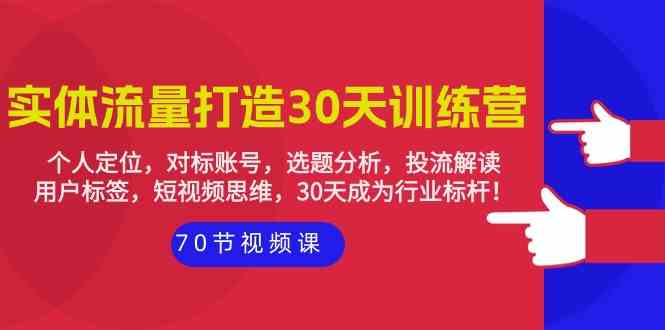 实体线总流量打造出30天夏令营：个人定位，对比账户，论文选题剖析，投流讲解（70节）-木木源码网