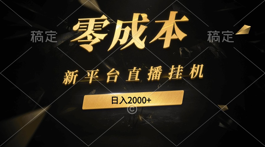 （9841期）新平台直播挂机最新玩法，0成本，不违规，日入2000+-木木源码网