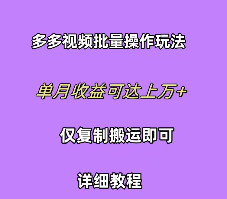 （10029期）拼多多视频带货快速过爆款选品教程 每天轻轻松松赚取三位数佣金 小白必…-木木源码网