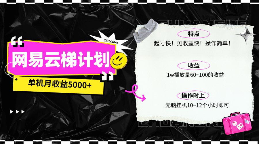 （10063期）最新网易云梯计划网页版，单机月收益5000+！可放大操作-木木源码网