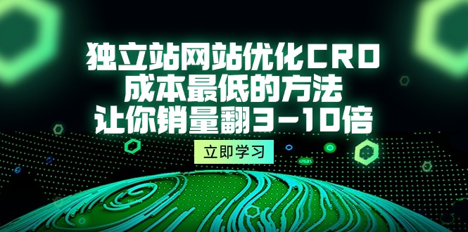 （10173期）独立站网站优化CRO，成本最低的方法，让你销量翻3-10倍（5节课）-木木源码网