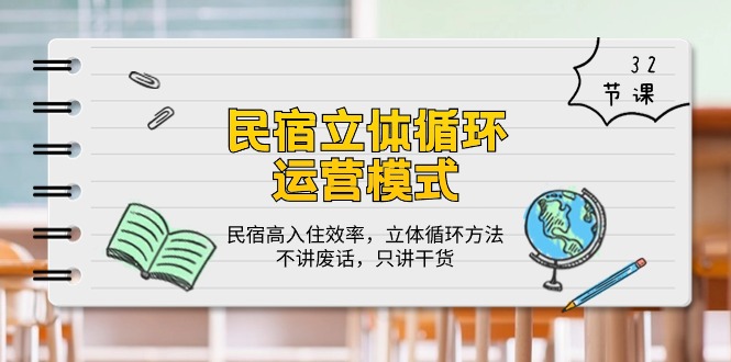 （10284期）民宿 立体循环运营模式：民宿高入住效率，立体循环方法，只讲干货（32节）-木木源码网