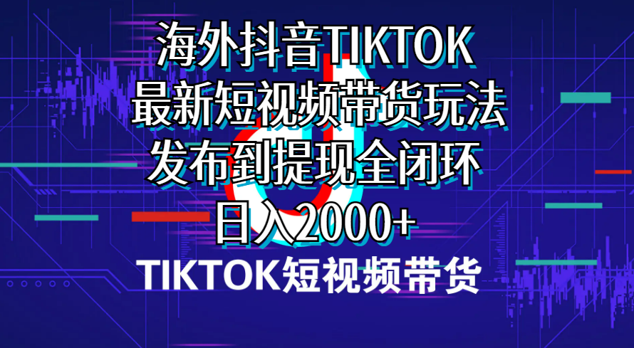 （10320期）海外短视频带货，最新短视频带货玩法发布到提现全闭环，日入2000+-木木源码网