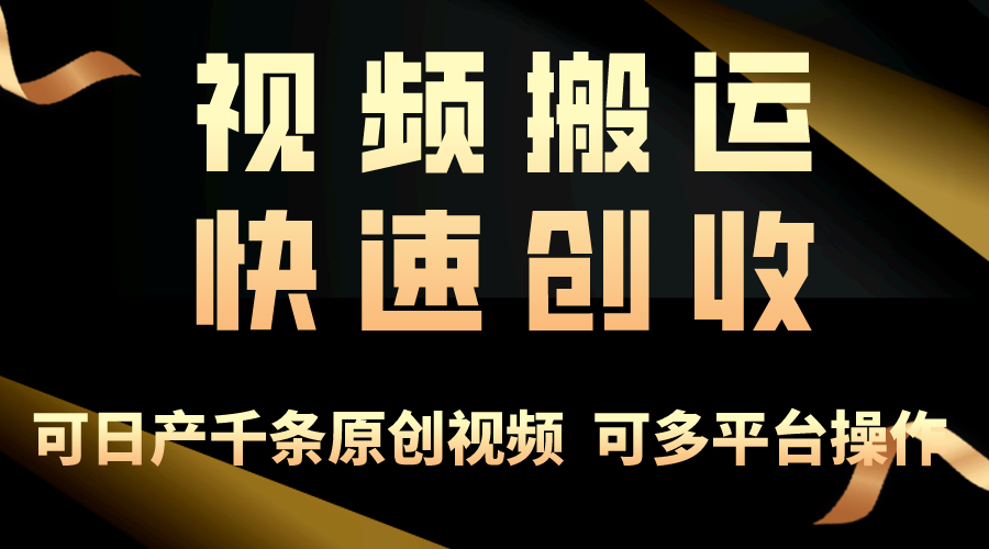 （10417期）一步一步教你赚大钱！仅视频搬运，月入3万+，轻松上手，打通思维，处处…-木木源码网