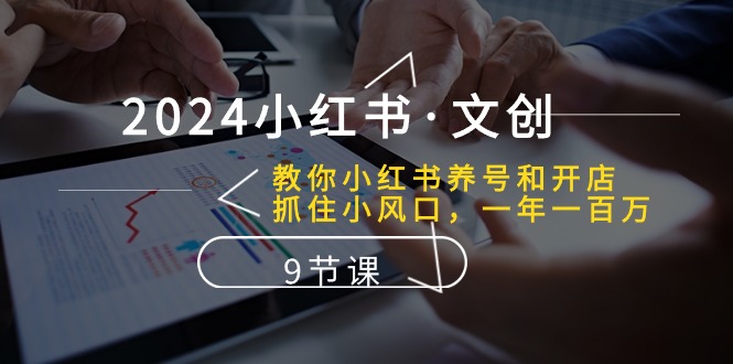 （10440期）2024小红书·文创：教你小红书养号和开店、抓住小风口 一年一百万 (9节课)-木木源码网