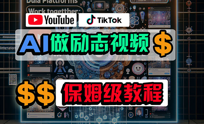 （10520期）利用AI制作励志视频，在YouTube和TikTok赚钱，小白可做（附工具）-木木源码网