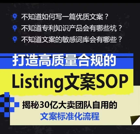 （10585期）打造高质量合规Listing文案SOP，亿级大卖家自用的文案标准化流程插图2