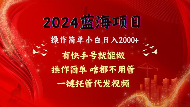 （10693期）2024蓝海项目，网盘拉新，操作简单小白日入2000+，一键托管代发视频，…-木木源码网