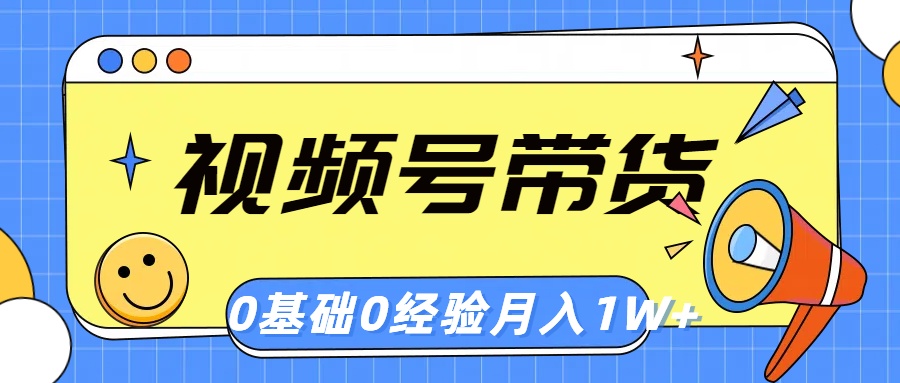 （10723期）视频号轻创业带货，零基础，零经验，月入1w+-木木源码网