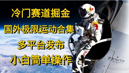 （10745期）冷门赛道掘金，国外极限运动视频合集，多平台发布，小白简单操作-木木源码网