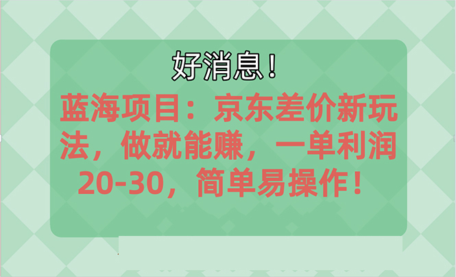 （10989期）越早知道越能赚到钱的蓝海项目：京东大平台操作，一单利润20-30，简单…-木木源码网