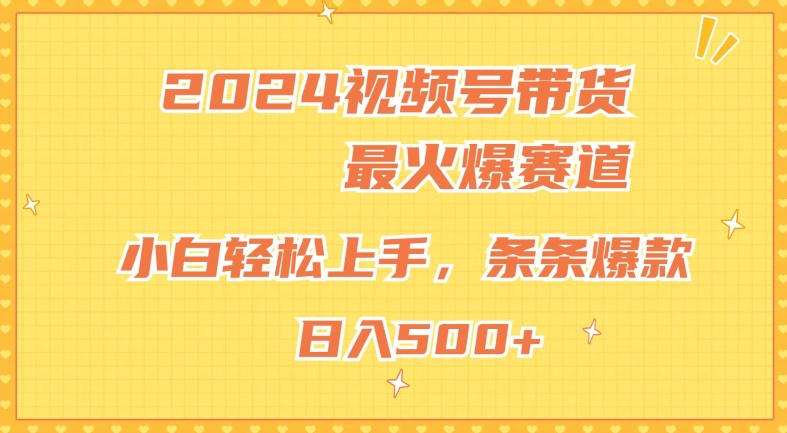 2024微信视频号超受欢迎跑道，新手快速上手，纯原创设计AI卖货，一条条爆品-中赚网_分享中创网创业资讯_最新网络项目资源-木木源码网