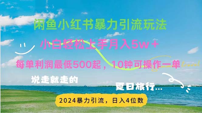 （11650期）2024暑假赚钱项目小红书咸鱼暴力引流，简单无脑操作，每单利润500+，…-木木源码网