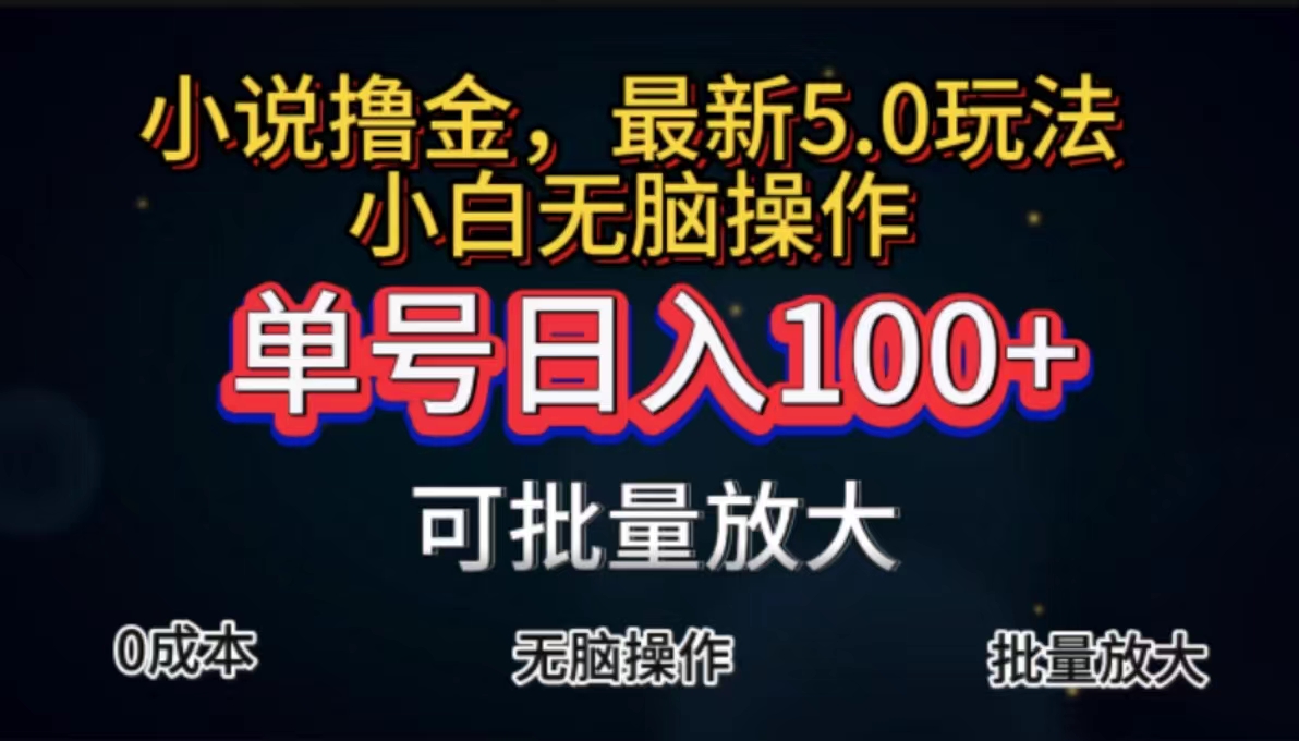 （11651期）全自动小说撸金，单号日入100+小白轻松上手，无脑操作-木木源码网