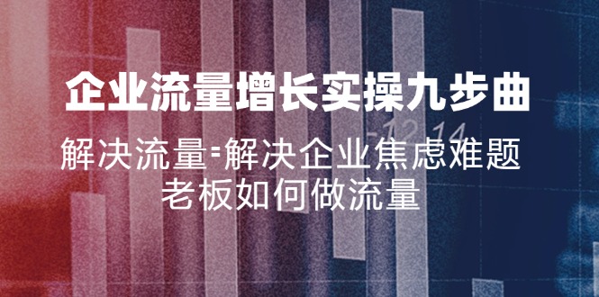 （11822期）企业流量增长实战九步曲，解决流量=解决企业焦虑难题，老板如何做流量-木木源码网