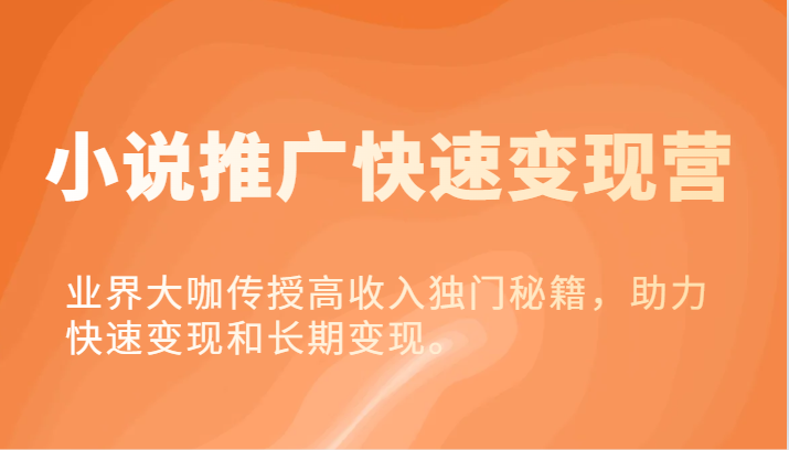 小说集营销推广收益最大化营-业内大佬教给高工资独门秘籍，助推收益最大化或长期转现。-中创网_分享中创网创业资讯_最新网络项目资源-木木源码网