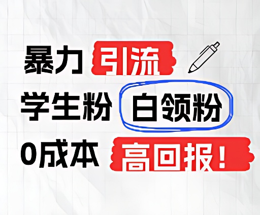 暴力行为引流方法学生们粉上班族粉，完爆过去废弃物游戏玩法，0成本费，高收益-中创网_分享中创网创业资讯_最新网络项目资源-木木源码网