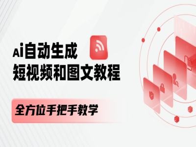 AI自动生成短视频和图文课程，全方位手把手教学-中创网_分享中创网创业资讯_最新网络项目资源-木木源码网