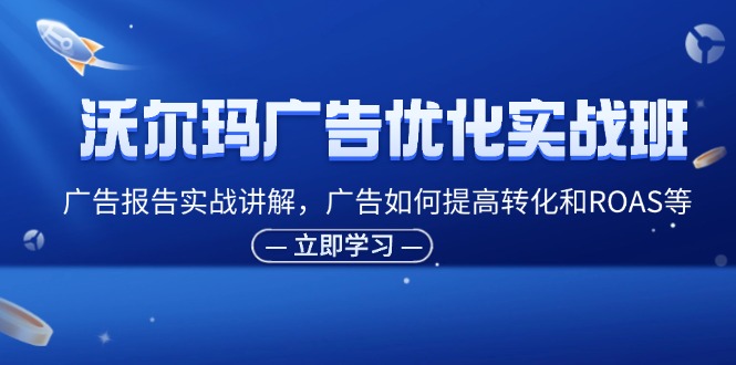 （11847期）沃尔玛广告优化实战班，广告报告实战讲解，广告如何提高转化和ROAS等-木木源码网