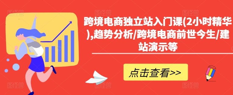 跨境电商独立站入门课(2小时精华),趋势分析/跨境电商前世今生/建站演示等-中创网_分享中创网创业资讯_最新网络项目资源-木木源码网