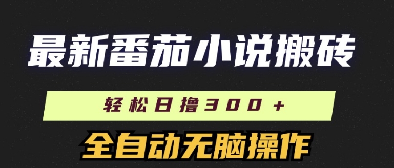 全新番茄小说打金，日撸300 ，自动式实际操作，可引流矩阵变大-中创网_分享中创网创业资讯_最新网络项目资源-木木源码网