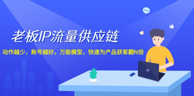 （12077期）老板 IP流量 供应链，动作越少，账号越好，万能模型，快速为产品获客翻N倍-木木源码网