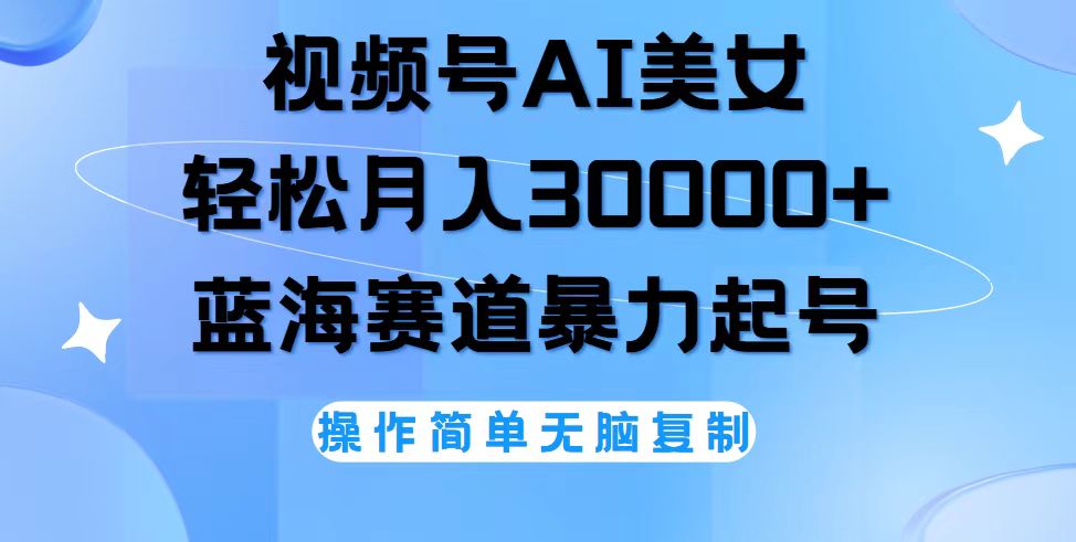 （12125期）视频号AI美女跳舞，轻松月入30000+，蓝海赛道，流量池巨大，起号猛，无…-木木源码网