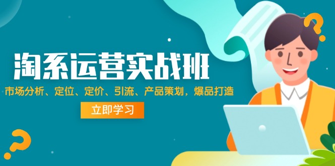 （12186期）淘系运营实战班：市场分析、定位、定价、引流、产品策划，爆品打造-木木源码网