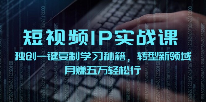 （12193期）短视频 IP实战课，独创一键复制学习秘籍，转战新领域，月赚五万轻松行-木木源码网